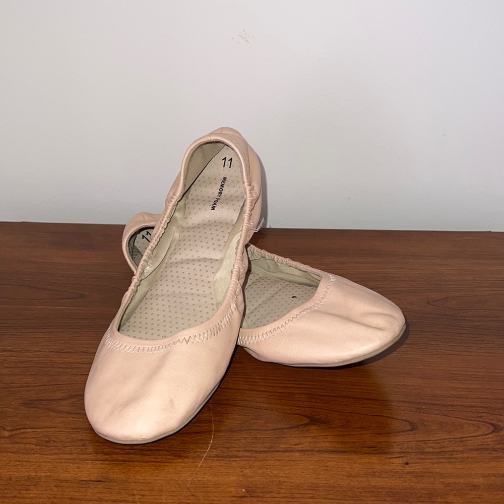 Baby pink flats